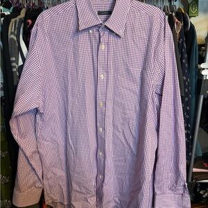 Men's Purple Checkered Casual Shirt